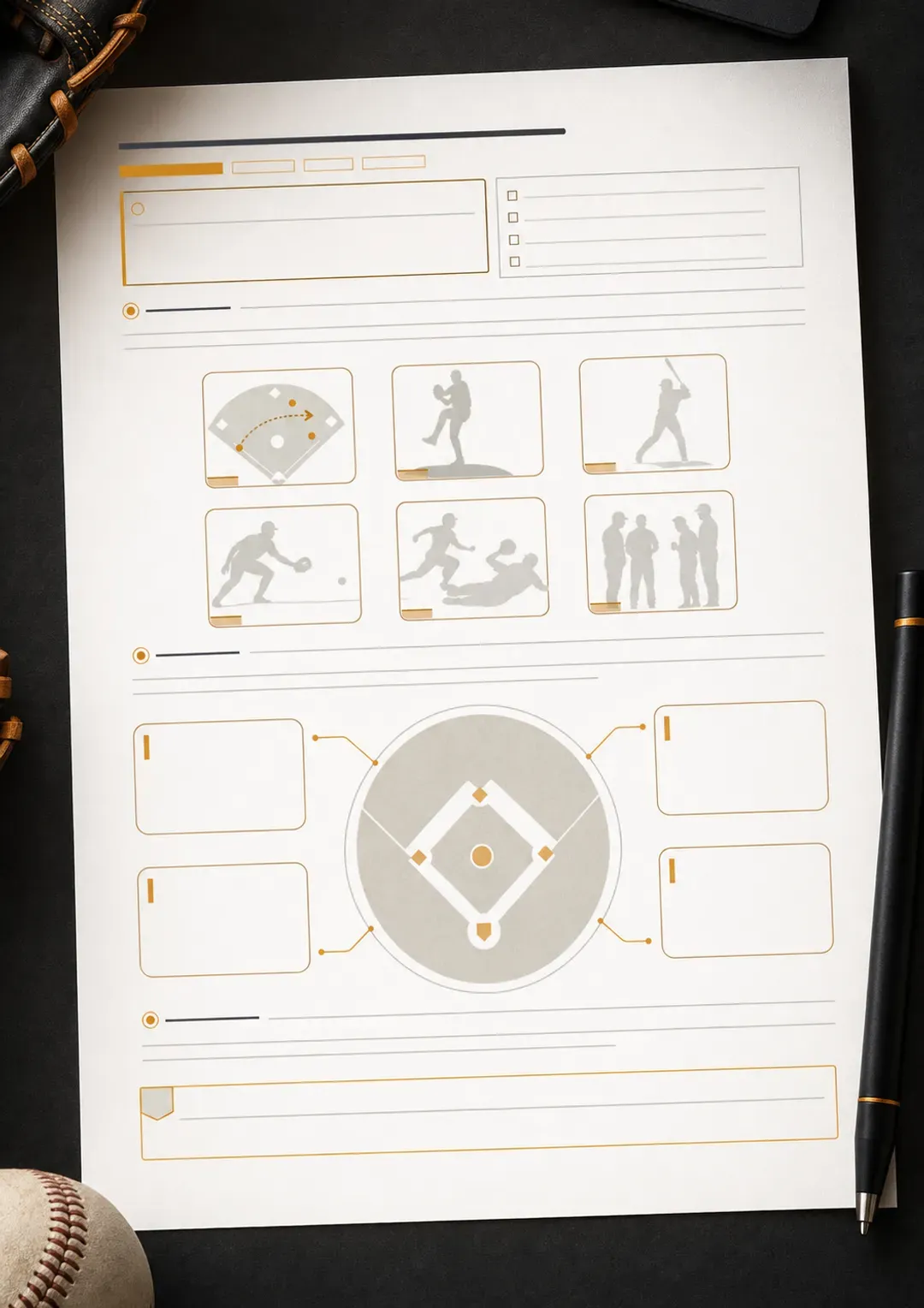 Page from the MasterPack Baseball Coach Pro
